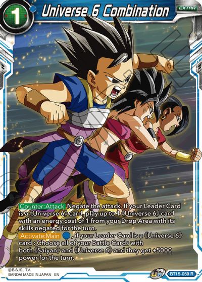 Combinación del Universo 6 (BT15-059) [Enfrentamiento Saiyan] 