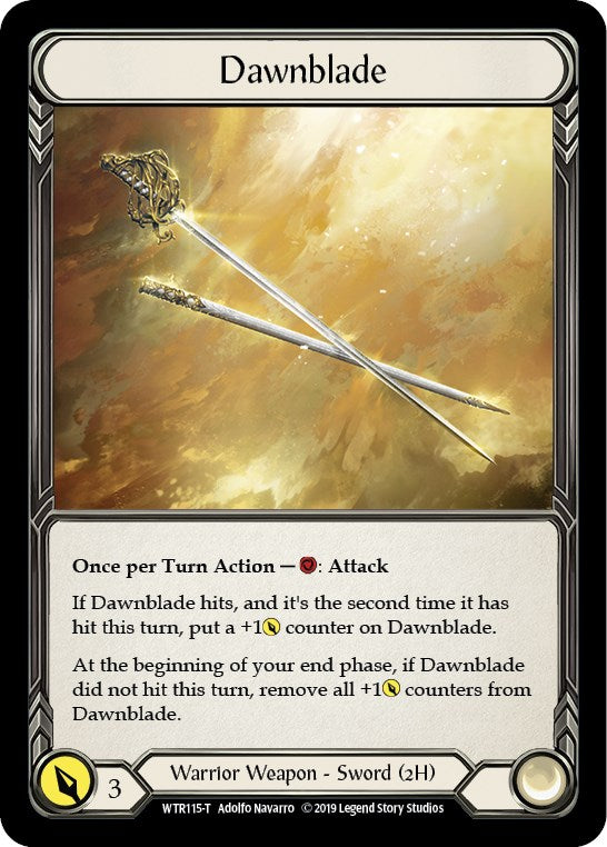 Dawnblade // Rhinar, Reckless Rampage [WTR115 // WTR001] (Bienvenido a Rathe Unlimited) 