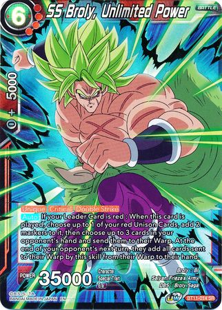 SS Broly, poder ilimitado (BT11-014) [Vermilion Bloodline 2da edición] 
