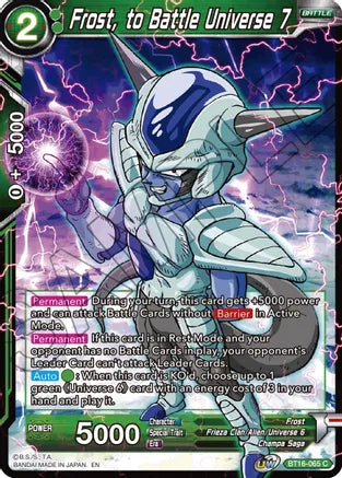 Frost, para luchar contra el Universo 7 (BT16-065) [Reino de los Dioses] 
