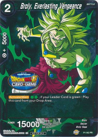 Broly, Venganza Eterna (Final del Campeonato 2019) (P-140) [Tarjetas de Promoción del Torneo] 