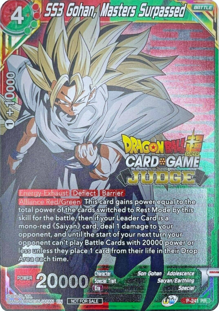 SS3 Gohan, Maestros superados (Nivel 2) (P-241) [Tarjetas de promoción] 