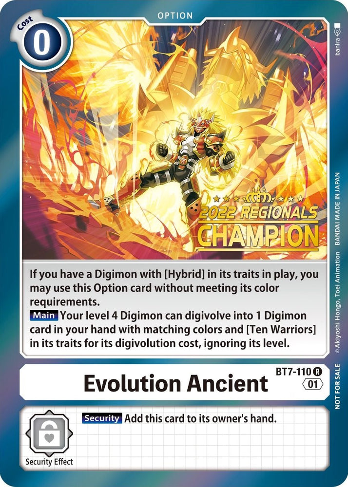 Evolution Ancient [BT7-110] (Campeonato 2022 Regional sin conexión) (Campeón en línea) [Promociones de próxima aventura] 