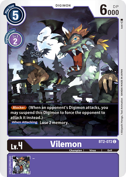 Vilemon [BT2-072] [Lanzamiento de refuerzo especial Ver.1.0] 