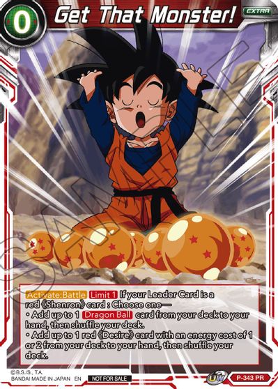 ¡Consigue ese monstruo! (P-343) [Tarjetas de promoción de torneos] 