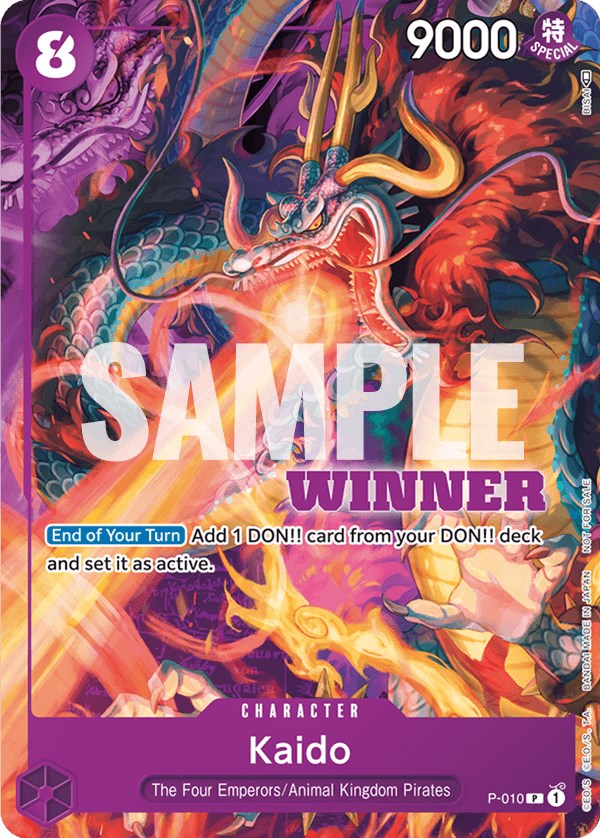 Kaido (P-010) (Winner Pack Vol. 1) [Tarjetas de promoción de One Piece] 