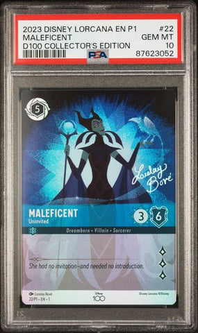2023 DISNEY LORCANA EN P1-PROMO #22 MALEFICENT D100 COLLECTOR'S EDITION