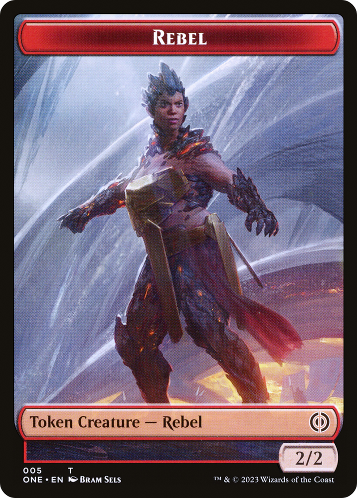 Rebel // Horror pirexiano (007) Ficha de doble cara [Phyrexia: Todas serán una fichas] 