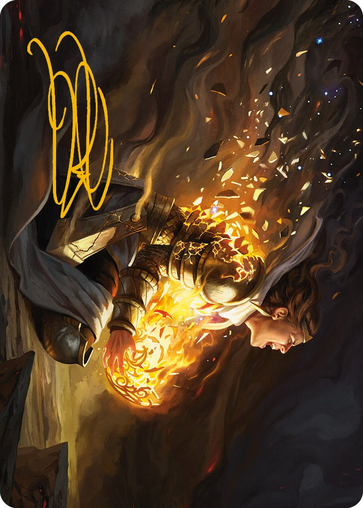 Tarjeta artística Vanish into Eternity (firma estampada en oro) [Phyrexia: All Will Be One Art Series] 