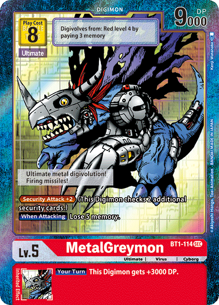 MetalGreymon [BT1-114] (Arte alternativo) [Lanzamiento de refuerzo especial Ver.1.0] 