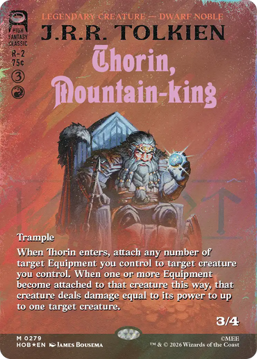 Thorin, Mountain-king (Borderless) (Surge Foil) [The Hobbit]