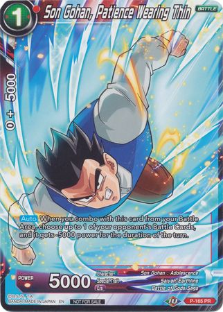 Son Gohan, La paciencia se está agotando (P-165) [Tarjetas de promoción] 