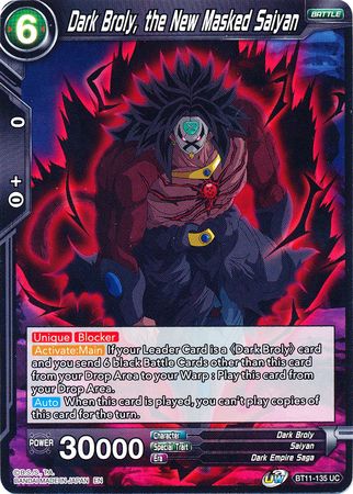 Dark Broly, el nuevo Saiyan enmascarado (BT11-135) [Vermilion Bloodline] 