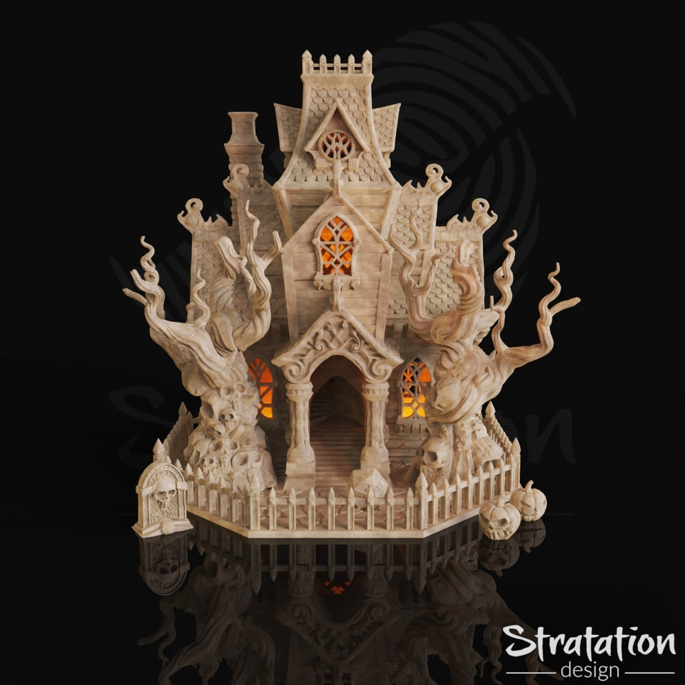 3D Printed Haunted House Dice Tower