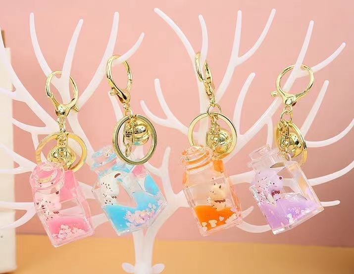 Cat Jar Floaty Key Charms