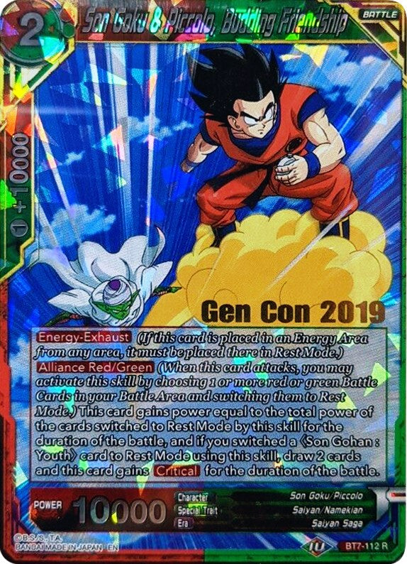 Son Goku y Piccolo, Amistad en ciernes (Gen Con 2019) (BT7-112_PR) [Tarjetas de promoción] 
