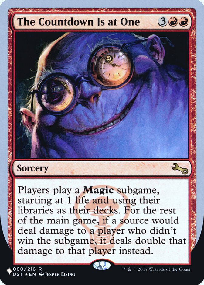 La cuenta regresiva es la una (Edición Unfinity Foil) [La lista] 