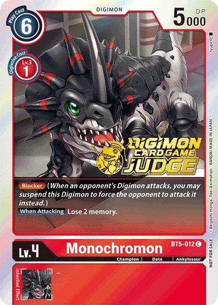 Monochromon [BT5-012] (Paquete de jueces 1) [Battle of Omni Promos] 