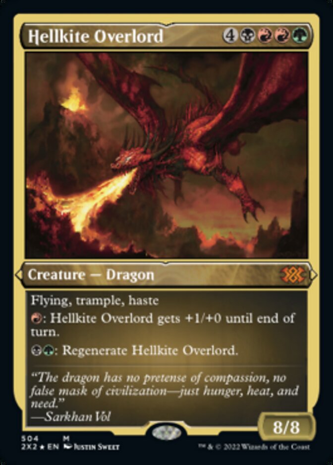 Hellkite Overlord (grabado en lámina) [Double Masters 2022] 