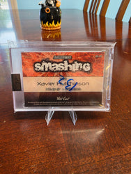 2023 Wild Card Alumination #AS9 Xavier Hutchinson Smashing Orange Ink Auto/25Texans