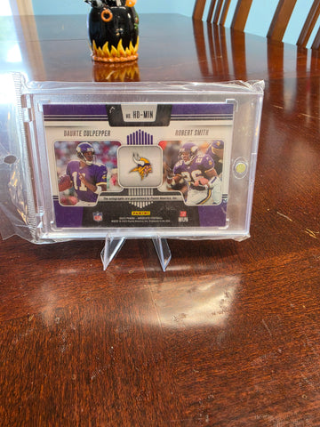 Panini 2023 Absolute Historical Duals Culpepper Smith #HD-MIN Dual Auto Vikings