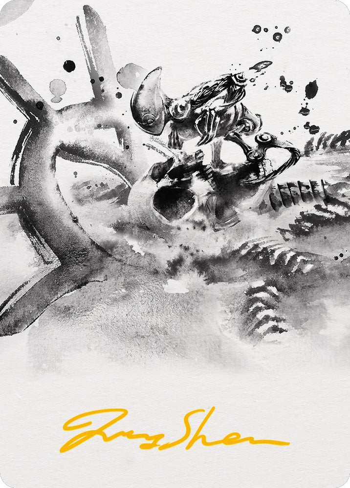 Tarjeta de arte Myr Convert (firma estampada en oro) [Phyrexia: All Will Be One Art Series] 