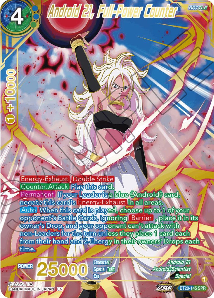 Android 21, contador de potencia total (SPR) (BT20-145) [potencia absorbida] 