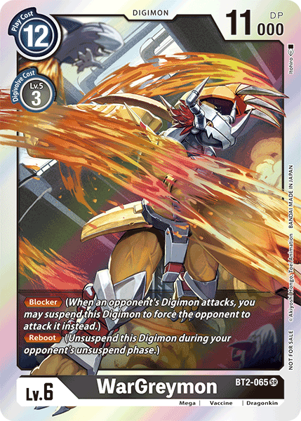 WarGreymon [BT2-065] (Arte alternativo - Box Topper) [Colección clásica] 