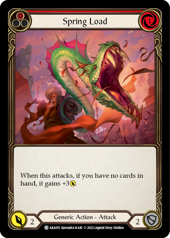 Carga de resorte (rojo) [ARA015] (Cubierta Outsiders Arakni Blitz) 