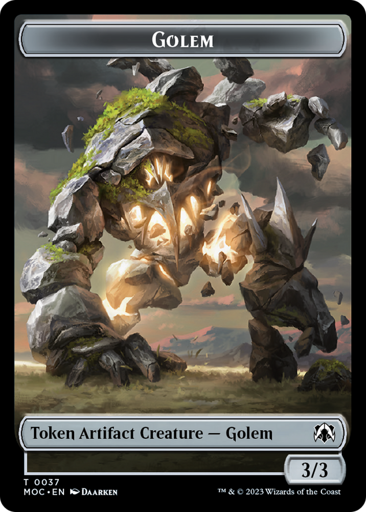 Golem // Ficha de pista de doble cara [Fichas de Comandante de la Marcha de la Máquina] 