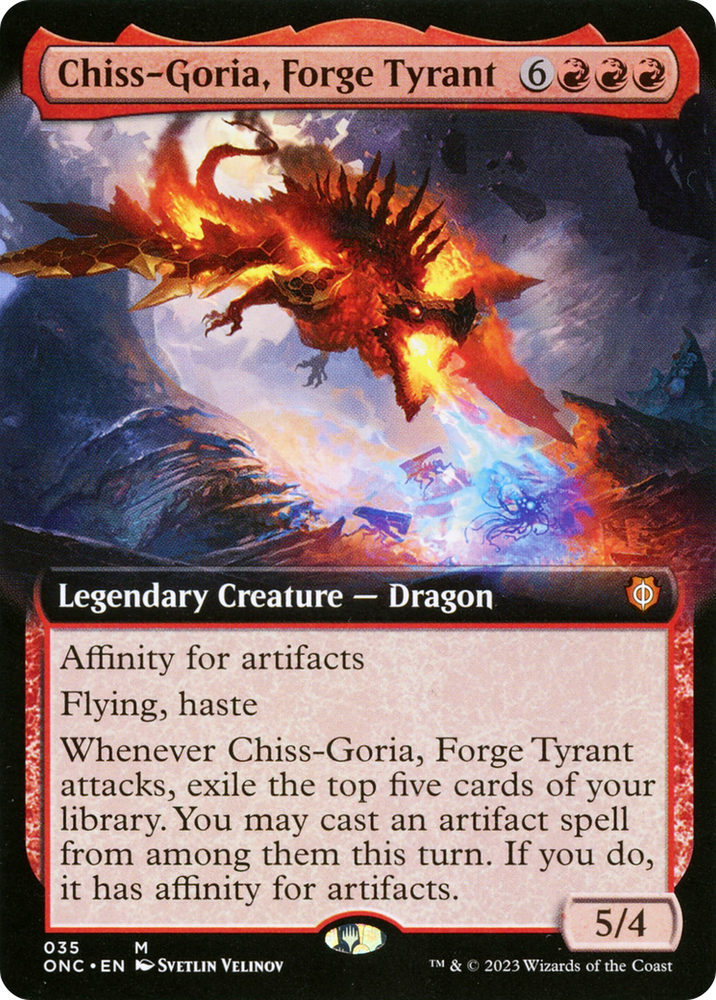 Chiss-Goria, Forge Tyrant (Arte extendido) [Phyrexia: Todos serán un solo comandante] 