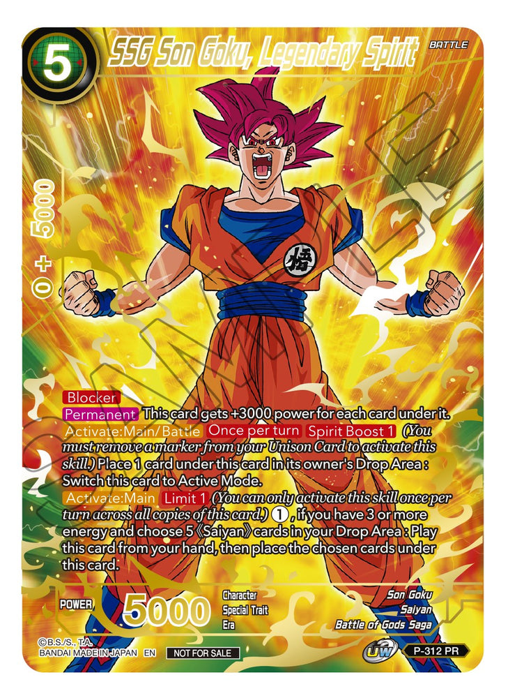 SSG Son Goku, Espíritu legendario (estampado en oro) (P-312) [Tarjetas de promoción] 