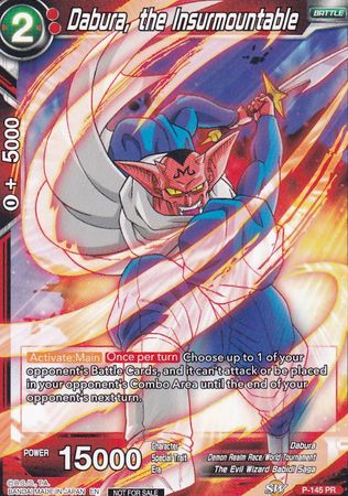 Dabura, el Insuperable (Power Booster: Torneo Mundial de Artes Marciales) (P-145) [Tarjetas de promoción] 
