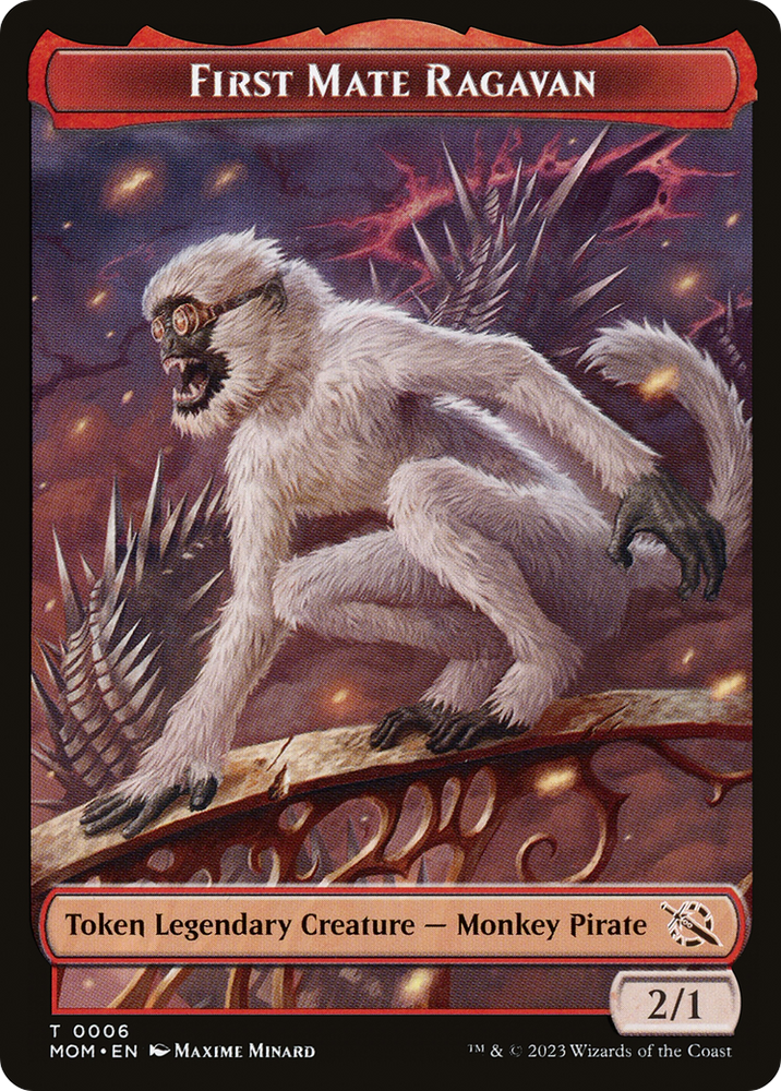 Primer oficial Ragavan // Ficha de doble cara del emblema del talento de Teferi [Fichas de Comandante de la Marcha de la Máquina] 