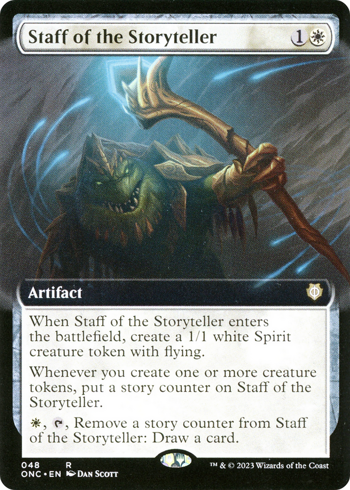 Bastón del Narrador (Arte extendido) [Phyrexia: Todos serán un solo comandante] 