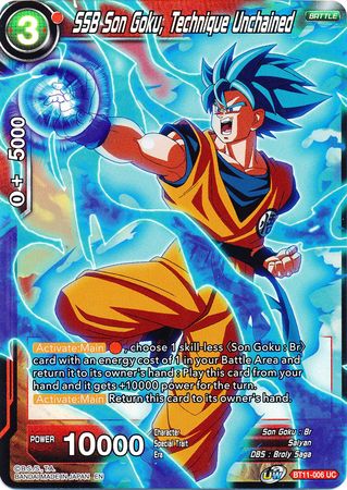SSB Son Goku, Técnica desencadenada (BT11-006) [Vermilion Bloodline 2da edición] 