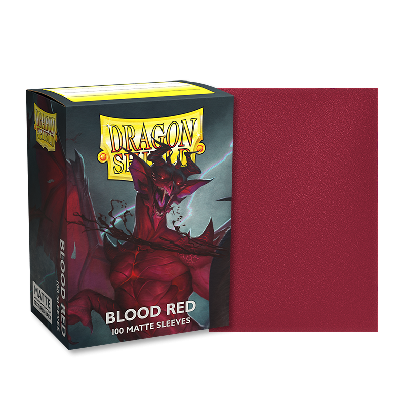 Dragon Shield: Fundas estándar de 100 ct - Rojo sangre (Mate) 