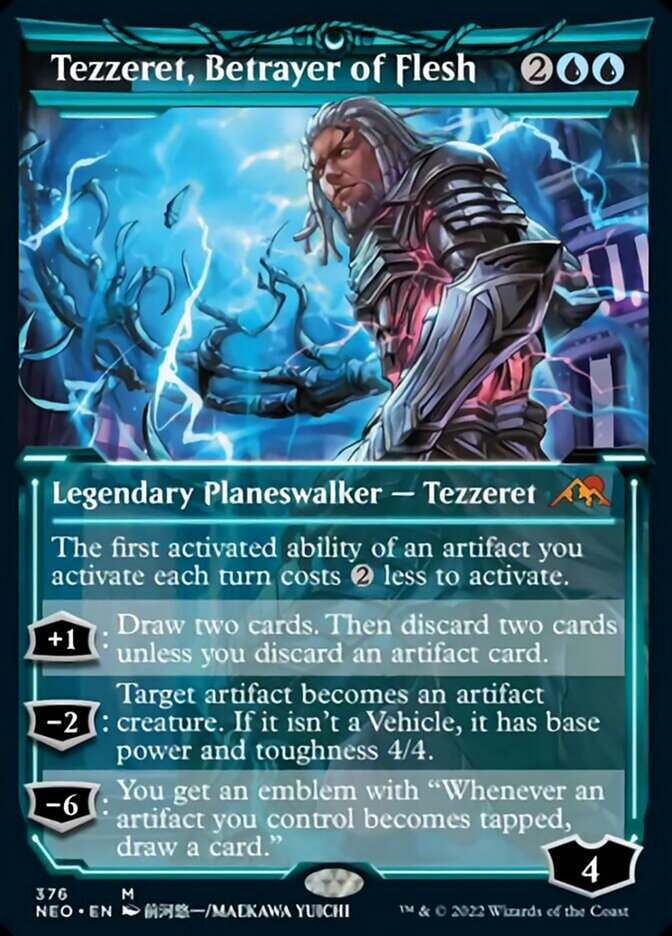 Tezzeret, Traidor de la carne (Showcase Soft Glow) [Kamigawa: Neon Dynasty] 