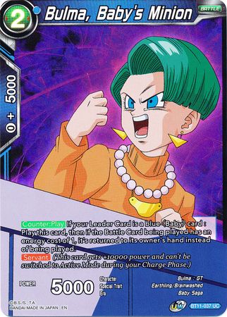 Bulma, la minion del bebé (BT11-037) [Vermilion Bloodline 2da edición] 