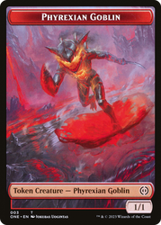 Duende pirexiano // Ficha de doble cara contador de veneno [Phyrexia: todas serán una fichas] 