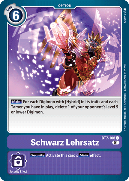 Schwarz Lehrsatz [BT7-108] [Próxima aventura] 