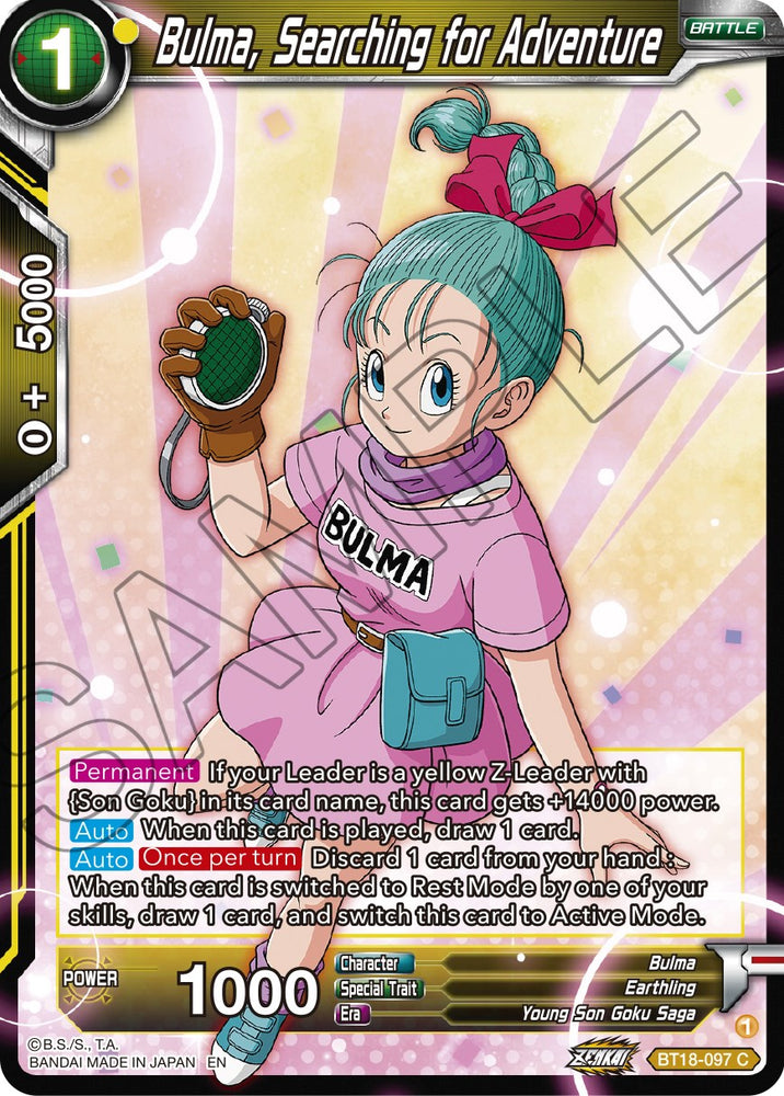 Bulma, en busca de aventuras (BT18-097) [El amanecer de las leyendas Z] 