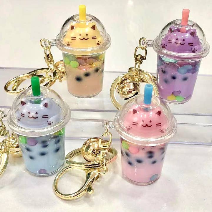 Pastel Kitty Floaty Key Charms
