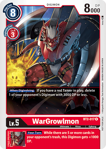 WarGrowlmon [BT2-017] (Arte alternativo) [Lanzamiento de refuerzo especial Ver.1.0] 