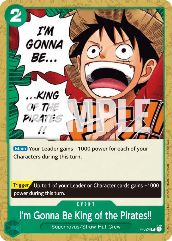 ¡¡Voy a ser el rey de los piratas!! [Tarjetas de promoción de One Piece] 