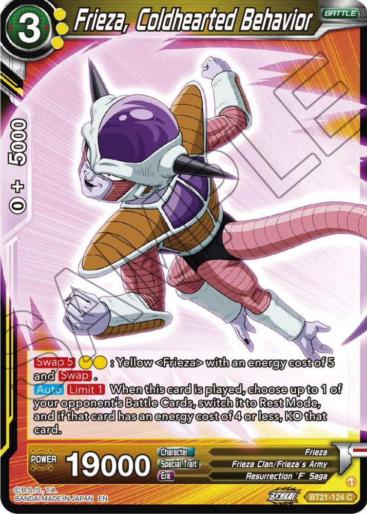 Frieza, comportamiento despiadado (BT21-124) [Resurgimiento salvaje] 