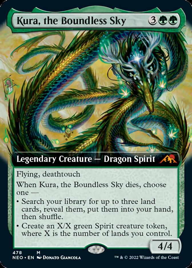 Kura, el cielo ilimitado (arte extendido) [Kamigawa: Neon Dynasty] 