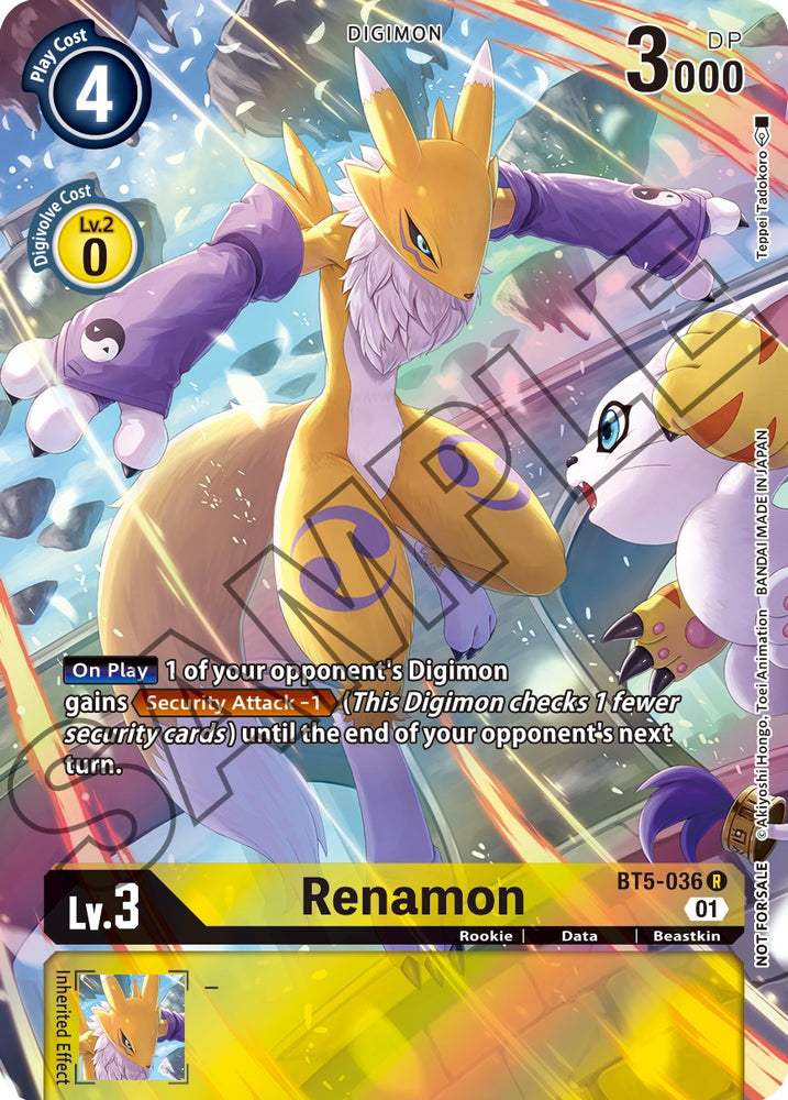 Renamon [BT5-036] (Juego de cartas de domador 1) [Battle of Omni Promos] 