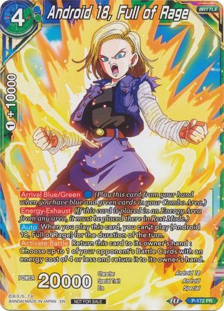 Androide 18, lleno de ira (P-172) [Tarjetas de promoción] 