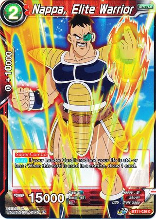 Nappa, guerrero de élite (BT11-026) [Vermilion Bloodline 2da edición] 